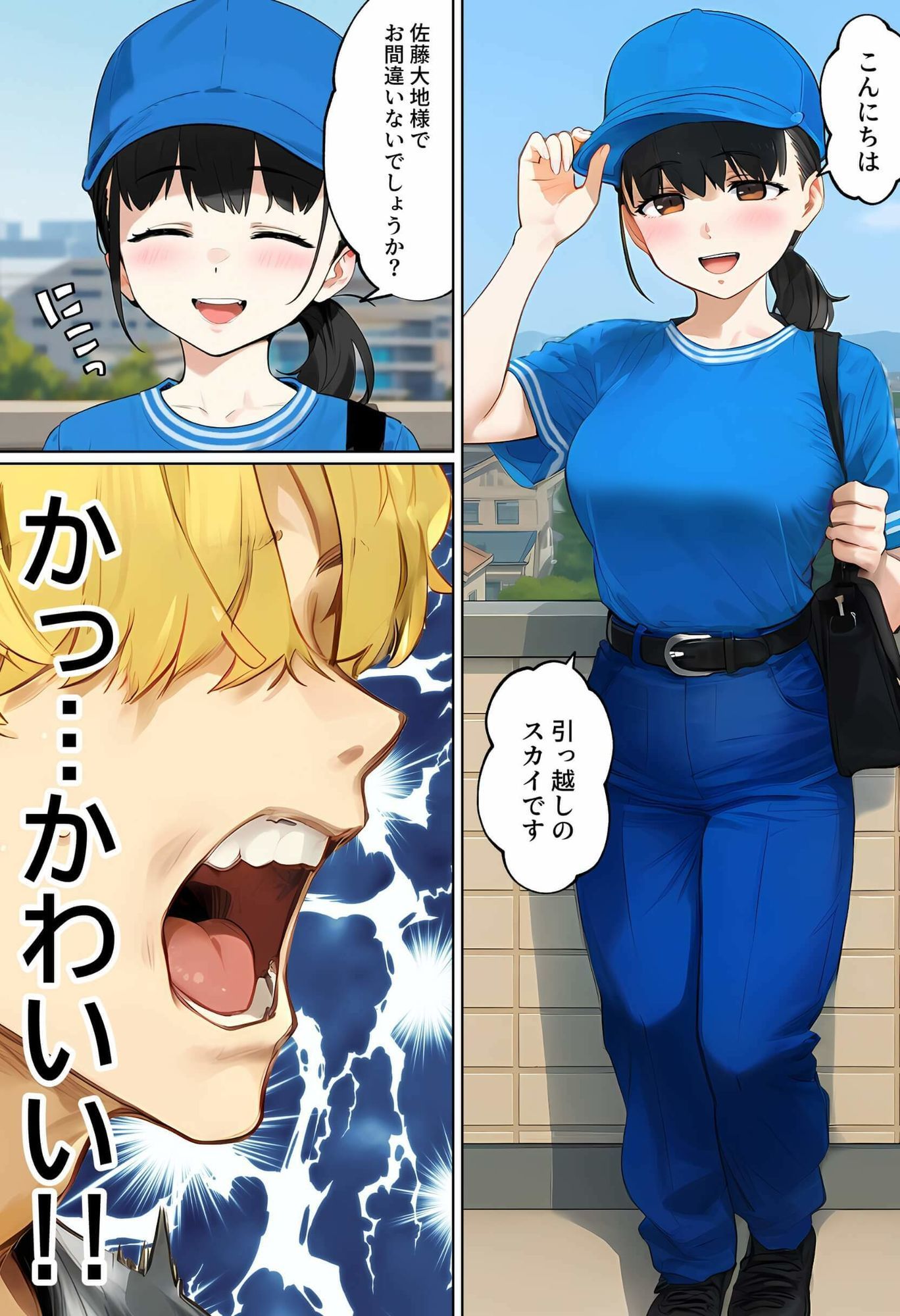 【実話】引っ越し見積もり中、新人ちゃん（22）のバキバキスマホにマチアプ通知！ヤリモク男子から「俺が」守らなきゃwww